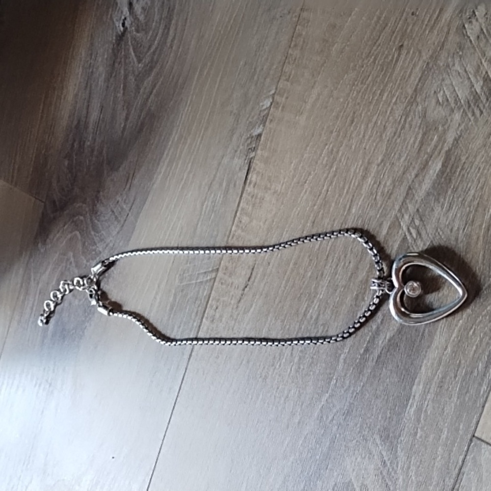 Elegant Silver Heart Pendant Necklace